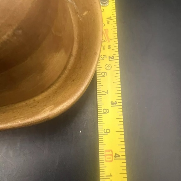 Rustic Brown Ceramic Salt and Pepper Shakers with Butter Dish - Picture 15 of 16